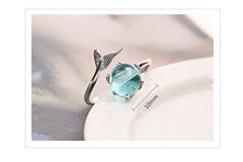 925 Sterling Silver Crystal Mermaid Rings