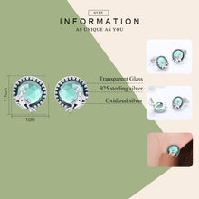 925 Sterling Silver Love Of Mermaid Stud Earrings