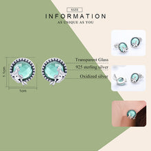 925 Sterling Silver Love Of Mermaid Stud Earrings