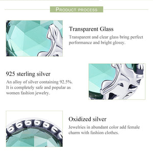 925 Sterling Silver Love Of Mermaid Stud Earrings