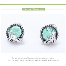 925 Sterling Silver Love Of Mermaid Stud Earrings