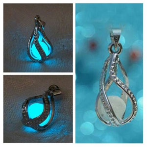 Teardrop Glow in Dark Pendant Necklace