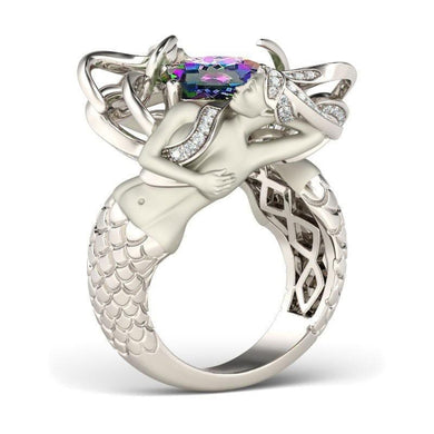 Luxurious Mermaid Ring 925 Sterling Silver 9 colors