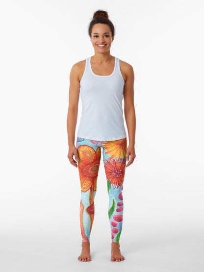 Acquarelli Fiori II Leggins