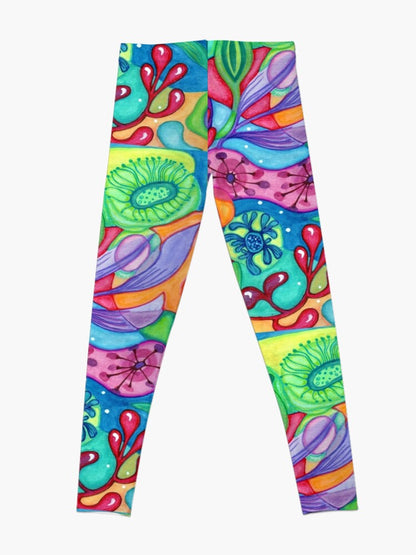 Acquarelli Fiori V Leggins